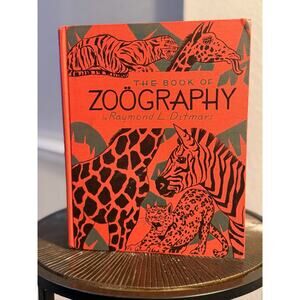 1934 The Book of Zoography Raymond Ditmars Vintage Safari Animal Art Book illust
